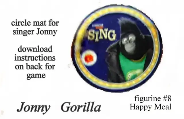 McDonald’s Sing Happy Meal Toy #8 Jonny Gorilla sealed pack new in Arts & Collectibles in City of Toronto - Image 5