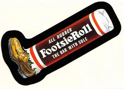 4 wacky package stickers from the 1970's, missing borders. Dutch maters, Fish bone dressing and Foot...