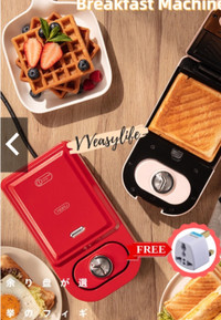 Multifunctional 6 in 1 Waffle maker/Toaster + Free adapter