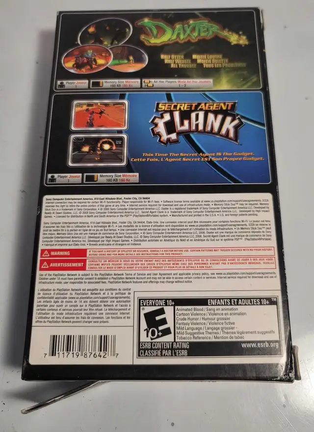 PSP Dual Pack Secret Agent Clank & Daxter in Sony PSP & Vita in Barrie - Image 3