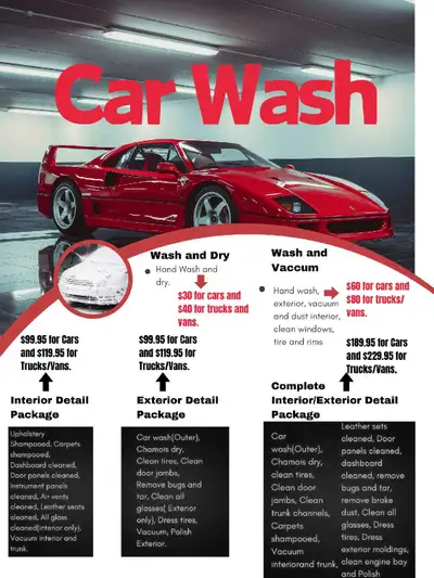 Premium Hand Wash & Dry – Professional Car Care! Give your car the shine it deserves with our expert...