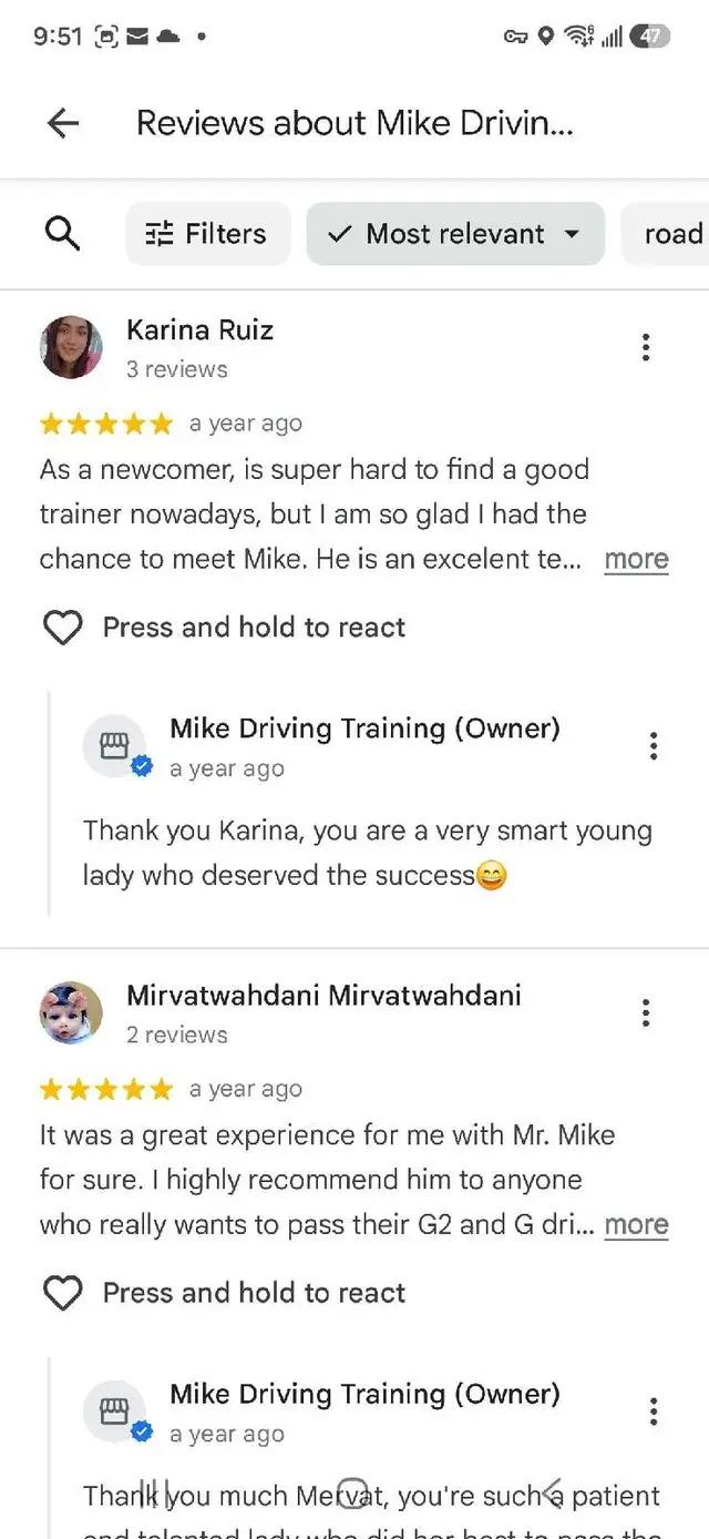 MIKE DRIVING TRAINING- PRIVATE CERTIFIED DRIVING INSTRUCTOR563812262719662081