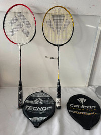 TWO NEW, BADMINTON RACKETS, WITH COVERS, AHUNTSIC