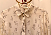 Bunny Blouse ! - What Fun! - Size Small or 8