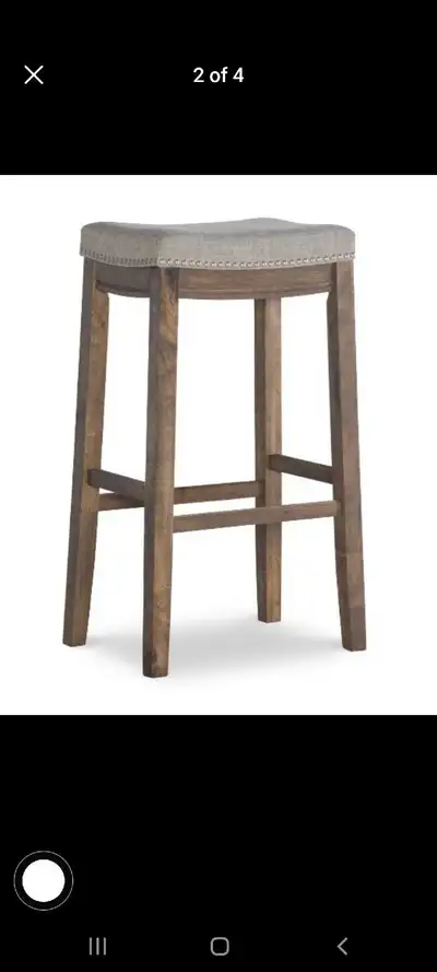 Linon Claridge 32" Wood Bar Stool in Rustic, View more