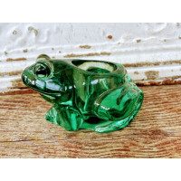Vintage Glass Frog Candle Holder