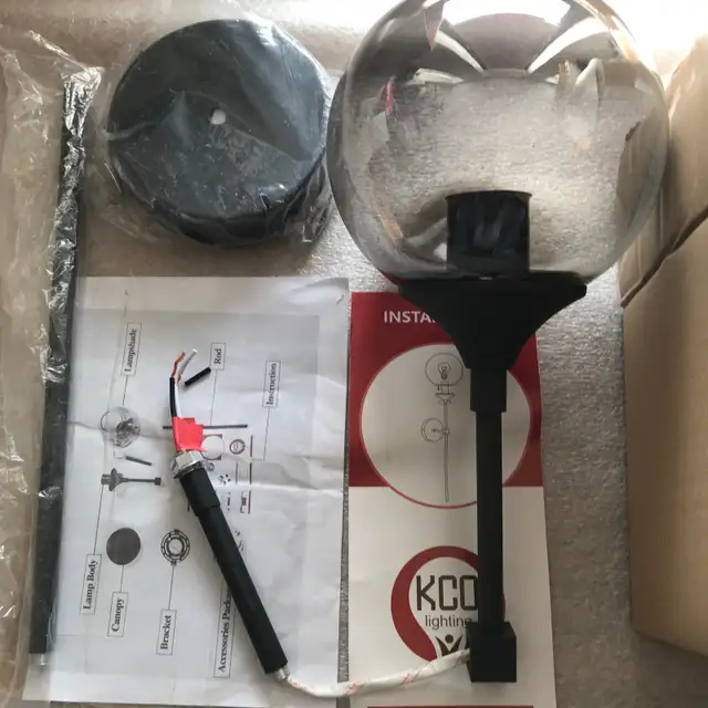 KCO Modern Light Smoke Grey Glass Globe Wall Sconce Black Matt in Indoor Lighting & Fans in City of Toronto - Image 6