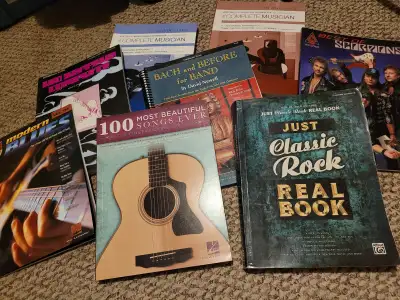 guitar.books..old harmonicas,  guitar strings (electric)..more, View more