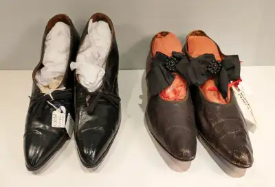 Antique women's leather shoes, View more