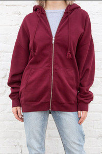 Brandy Melville Dark Red Hoodie