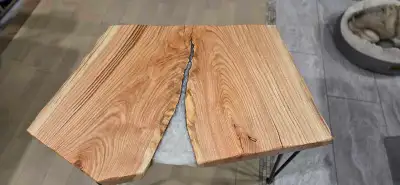 Red Oak Opal Epoxy River Coffee Table, View more