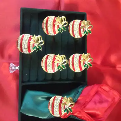 6 Ornament napkin rings - ( Total 18 available ), View more