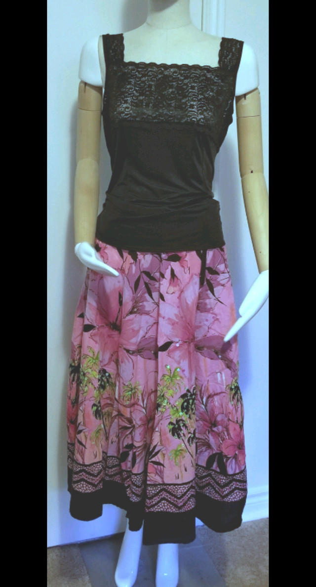 Skirt Designer Boho Style Beaded Cotton by Bellessa Small in Women's - Dresses & Skirts in St. Catharines
