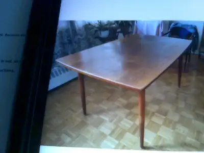 Teak dining room table, View more