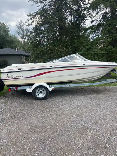 1999 chaparral good condition overall runs great nice galvanized trailer has a 3 L engine