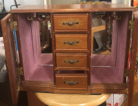052B Musical Jewelry Box (Yesterday) with 2 doors  4 drawers $30