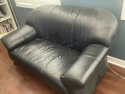 Used leather love seat couch, View more