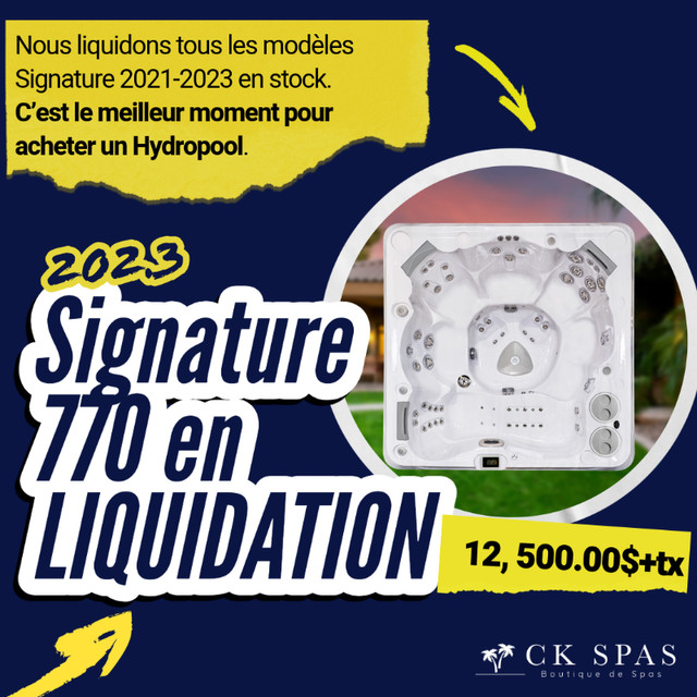 4 MODÈLES Hydropool Signature AUTONETTOYANTS EN STOCK EN LIQUIDA dans Spas et piscines  à Longueuil/Rive Sud - Image 4