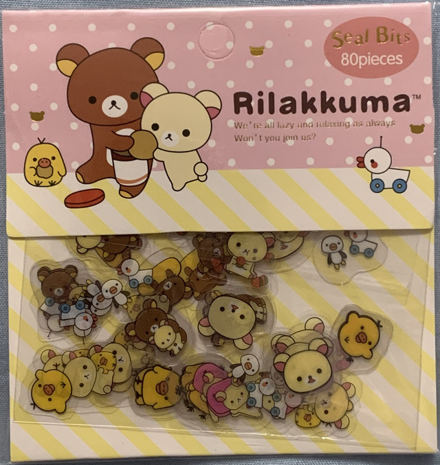 San-X Rilakkuma Sticker Packs Bear Kawaii Stickers Flakes in Toys & Games in City of Toronto - Image 4