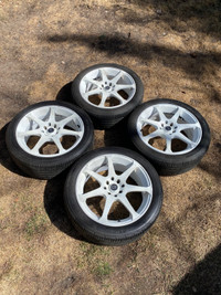 17” Core Racing Rims with Tires (4x100)