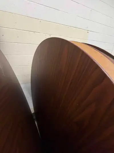 Dark Brown Top 5’ Round Banquet Tables - 25 Available, View more
