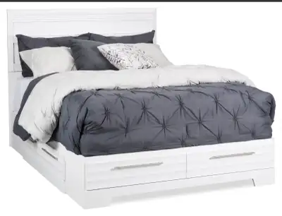 A New White Bed Frame!!! Used for Six Months!! My daughter wanted to go with a different color schem...