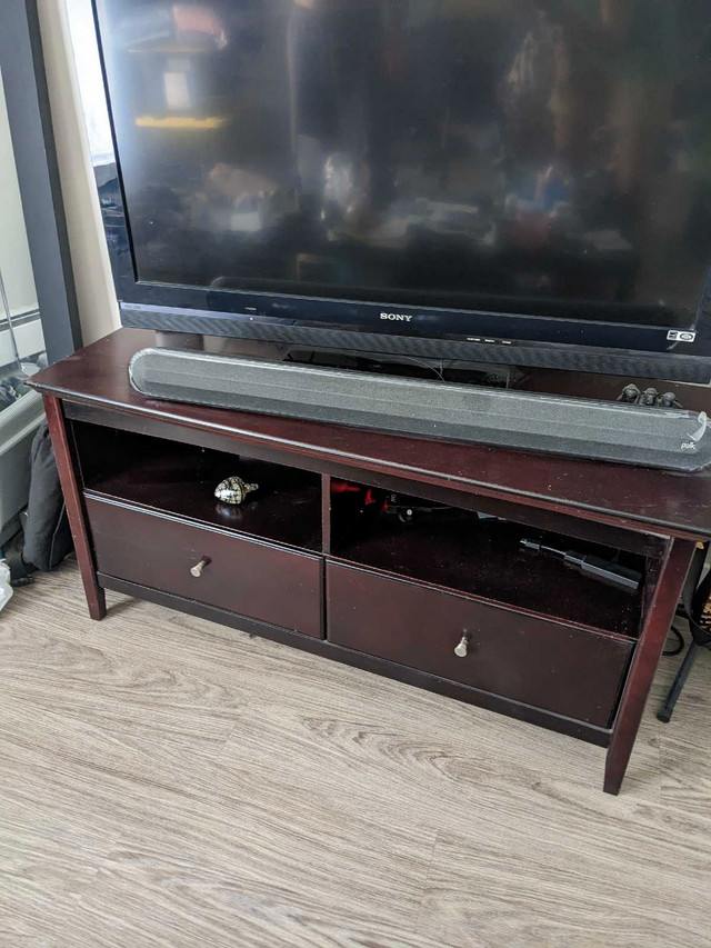 TV stand with 2 drawers  in TV Tables & Entertainment Units in Winnipeg - Image 2