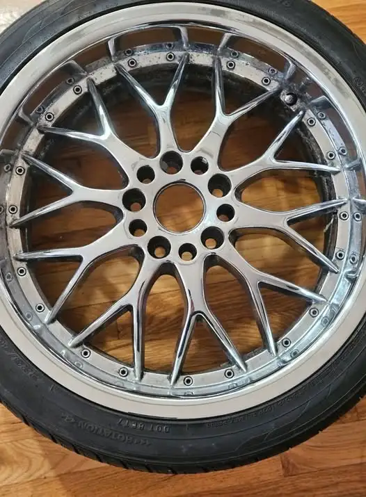 Set of high performance tires and chrome wheels for sale. in Tires & Rims in St. John's - Image 3