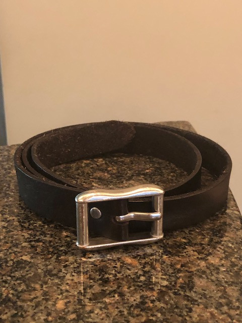 Women's black leather belt with silver buckle in Women's - Other in City of Toronto