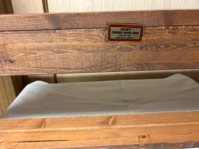 WOODEN DISPLAY SHELF WITH RIDGES ON TOP & BOTTOM SHELF in Bookcases & Shelving Units in Edmonton - Image 5