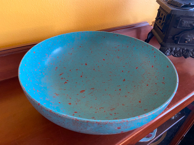 Vintage Large Prolon Speckled Footed Salad/Mixing Bowl-MCM-11"x4 in Arts & Collectibles in Oshawa / Durham Region