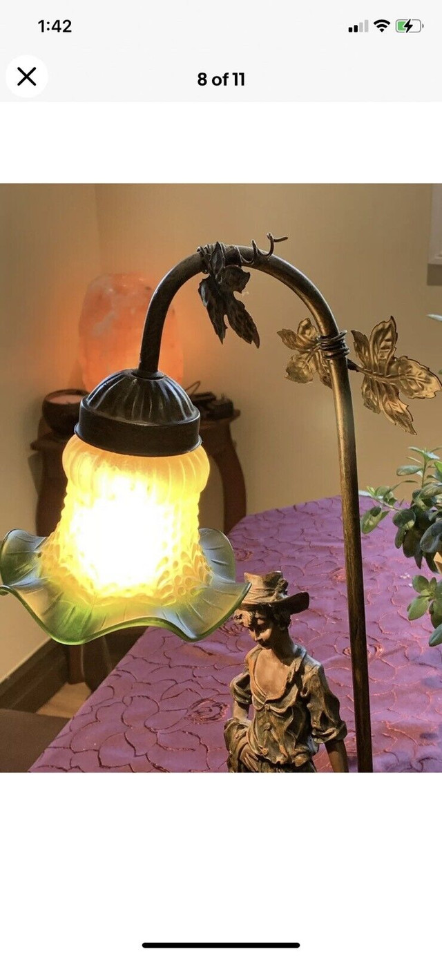 ANTIQUE JOHNNY APPLESEED SPELTER LAMP in Arts & Collectibles in Prince Albert - Image 4