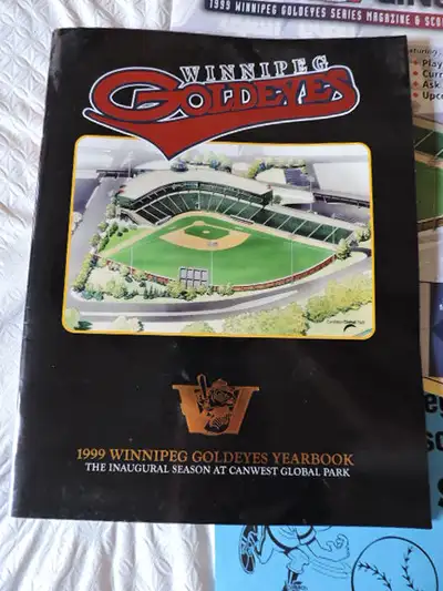 - Inaugural 1999 Season Year book, Goldeyes magazine etc. - Winnipeg, pickup in E.K.