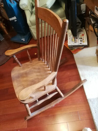 Rocking chair, solid maple.