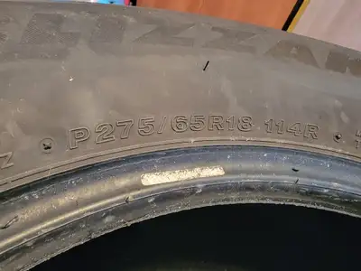 These tires go to my 2012 f150 which has been sold. They only have a season left, one is low. Tire d...