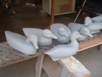 Hollow hand crafted wooden decoy forms