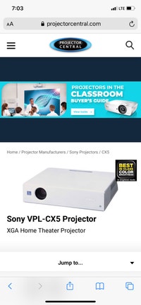Sony TV projector $275 OBO