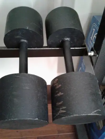Call or text if serious about pickup 647.425.8678 Scarborough All-Welded one-piece dumbbells. 2x 47...