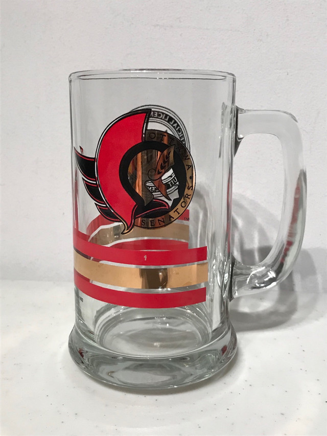 Vintage 1992 Ottawa Senators Glass Beer Mug NHL Hockey in Arts & Collectibles in Ottawa - Image 2