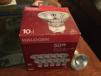 Halogen 50W indoor bulbs (6 bulbs in the box leftover).