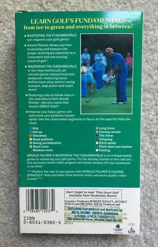 VHS - Arnold Palmer - Mastering The Fundamentals in Video & TV Accessories in London - Image 3