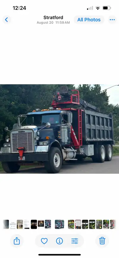 1998 Freightliner Classic Grapple Truck. N14.engine 120 prentice loader rotobec grapple. Phone for p...