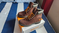 Timberland Men's  Premium Dark Brown & Green Waterproof Boots