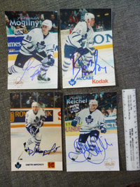 Mogilny McCabe Mironov Reichel Toronto Maple Leafs signed photos