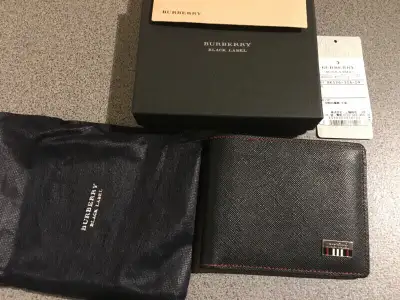 Authentic Burberry Black Label wallet with coin pocket, View more