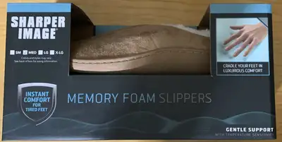 Unisex sharper image foam memory slippers , View more