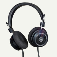 Grado SR80x audiophile headphones, case and stand
