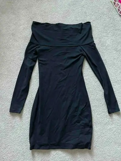 green long sleeve turtleneck dress Delilah Dark Green Turtleneck Mini Dress