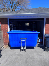 Blue plastic pond  7x4x4. 700 gallons