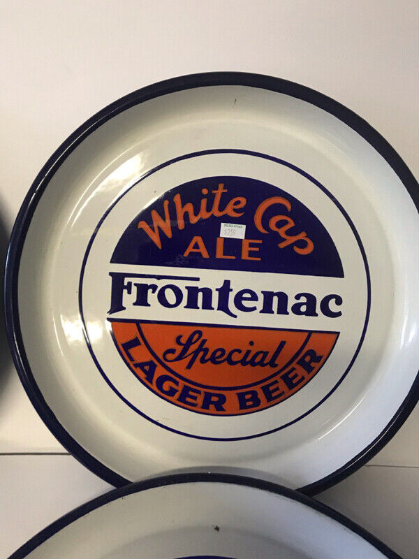 4 VINTAGE FRONTENAC BEER TRAYS - 3 PORCELAIN *PLEASE READ AD* in Arts & Collectibles in Mississauga / Peel Region - Image 4